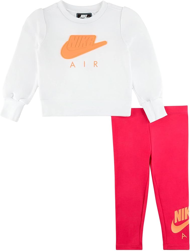 Nike Baby Girl's Air Leggings Set (Toddler) Fireberry 3 Toddler