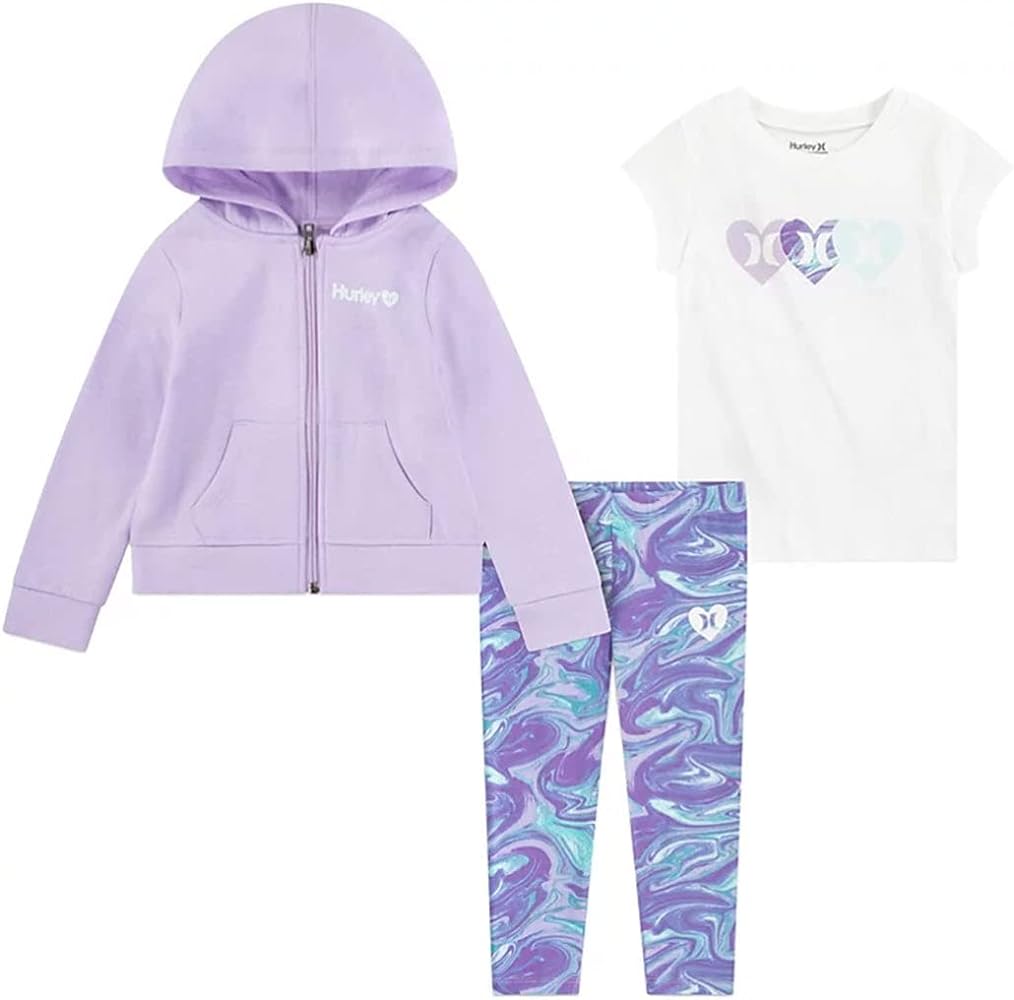 Hurley Toddler Girls' 3 Piece Solar Fleece Set