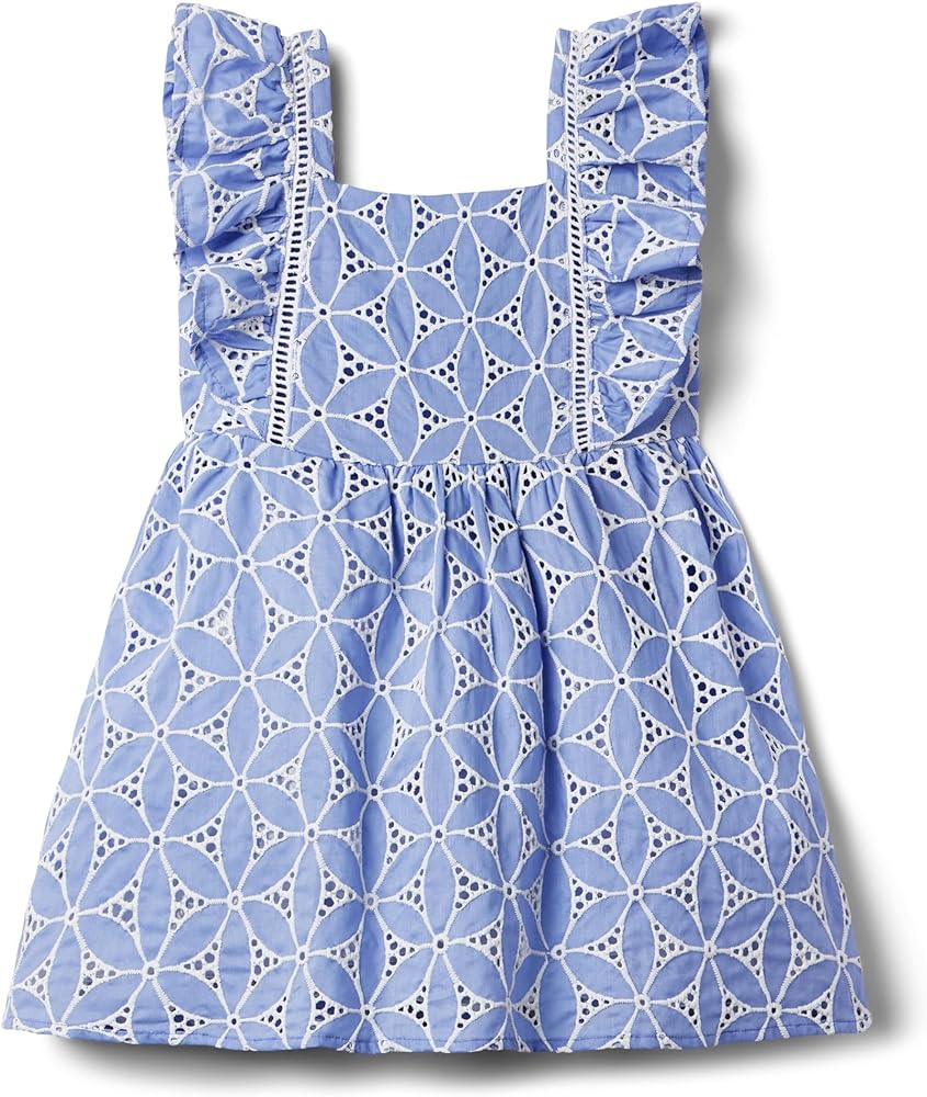 Janie and Jack Girls Eyelet Dress (Toddler/Little Big Kids)