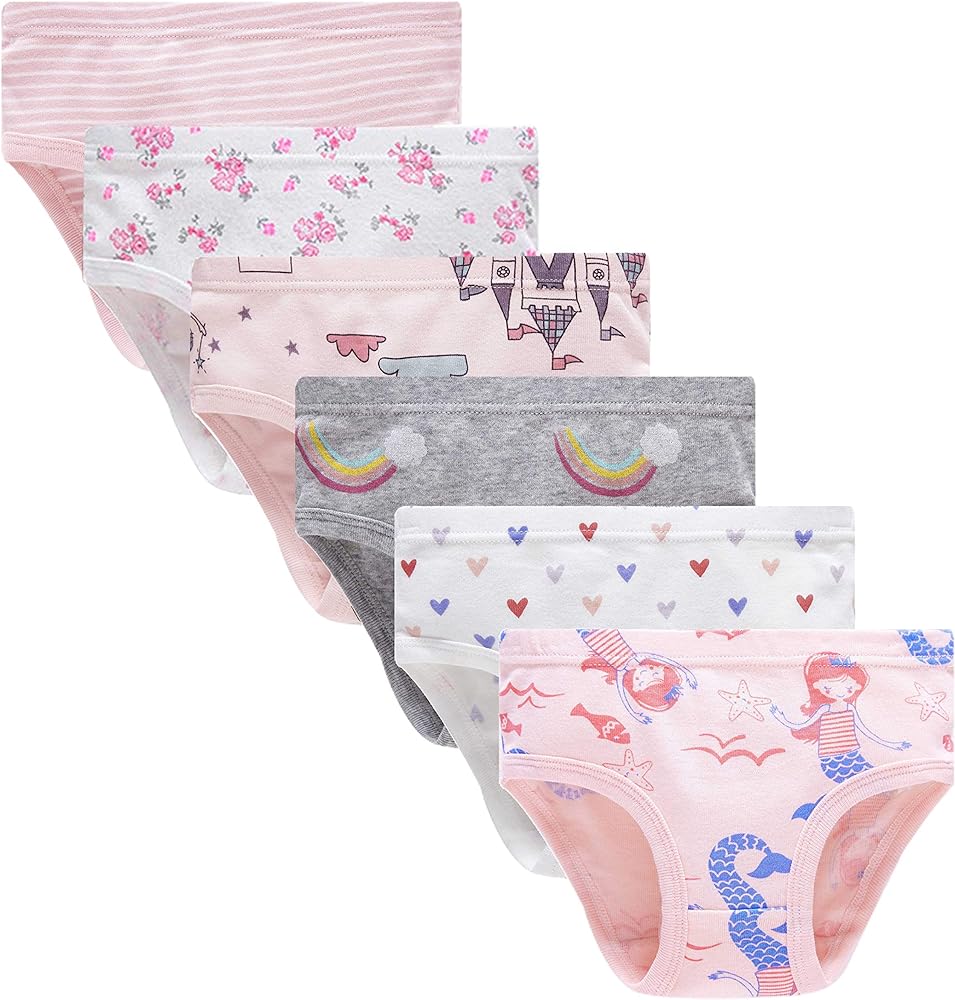 Barara King Little Girls' Soft Cotton Underwear Toddler Undies Kids panties