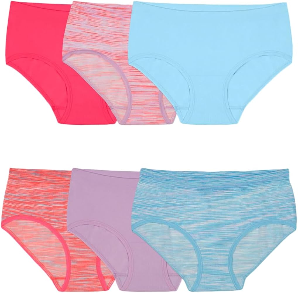 Fruit of the Loom Girls Seamless Classic Briefs 6 Pack