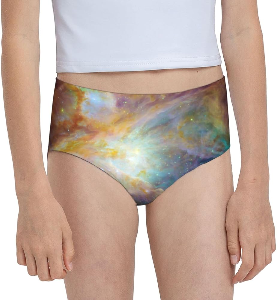 Augenstern Cotton Underwear Galaxy-Star-Camouflage Girls'Briefs Soft Underpants