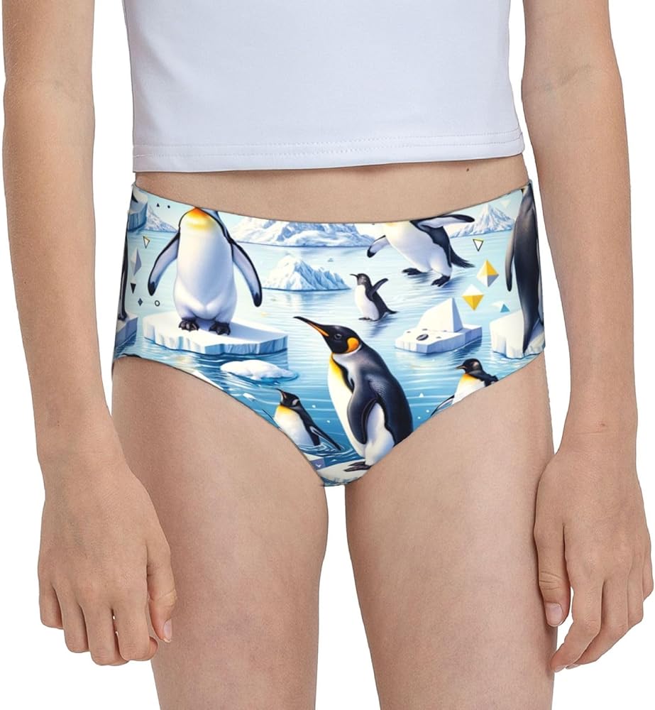 Augenstern Cotton Underwear Penguins-Nice-Time Girls'Briefs Soft Underpants