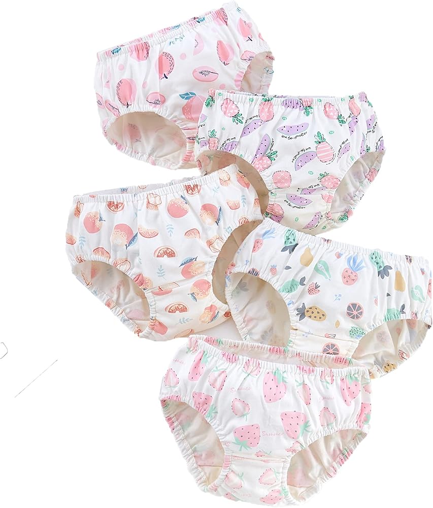 Baby Girl Clothes Soft Cotton Girls Underwear Toddler Briefs Panties (Pack of 5)