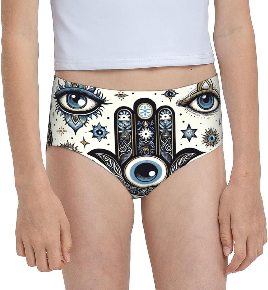 Augenstern Cotton Underwear Magical-Evil-Eye-Golden Girls'Briefs Soft Underpants