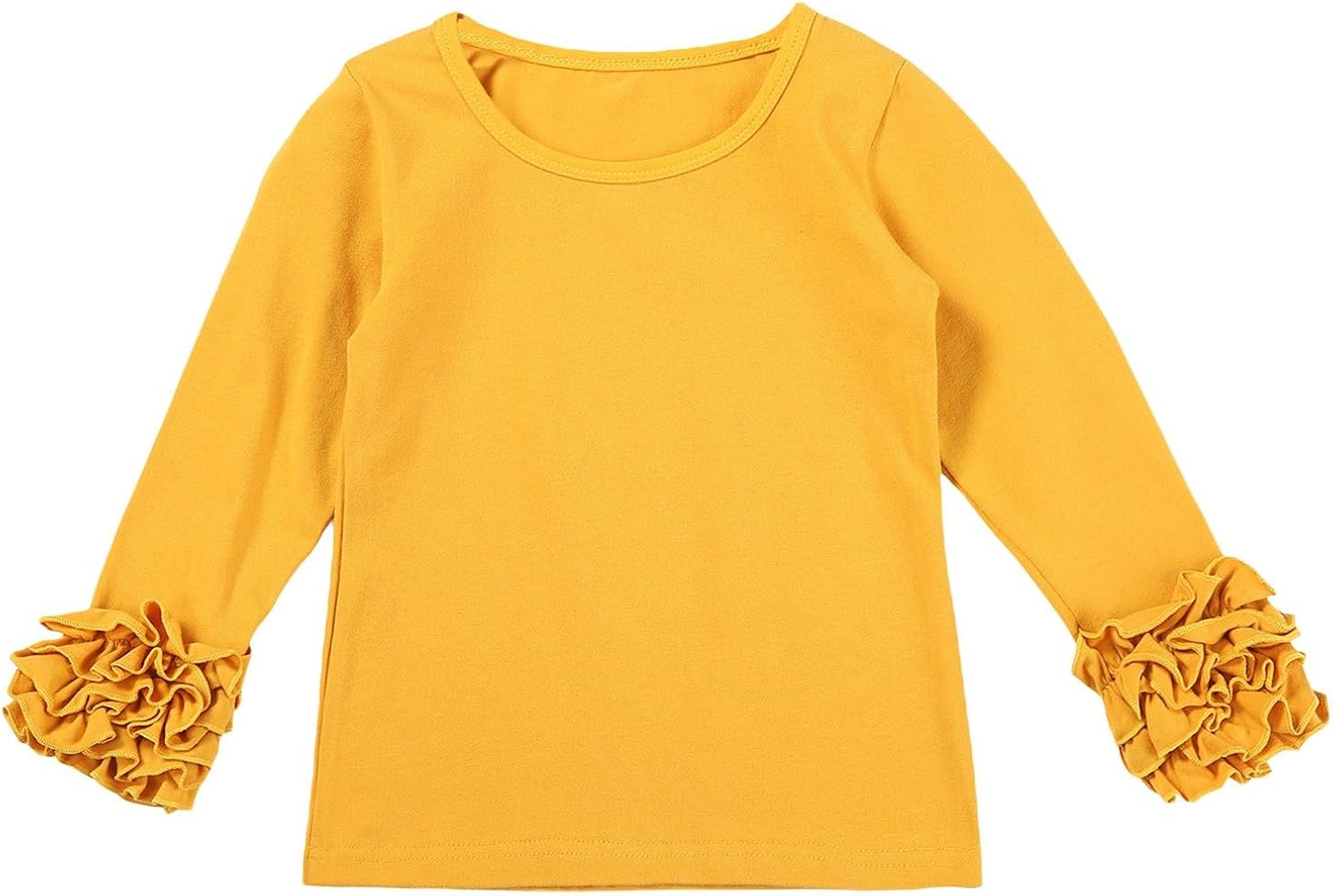 Toddler Girl Shirt Top Long Sleeve Blouse Casual Loose Crew Neck for 1 to 8 Years Kid Tee Basic T Shirts