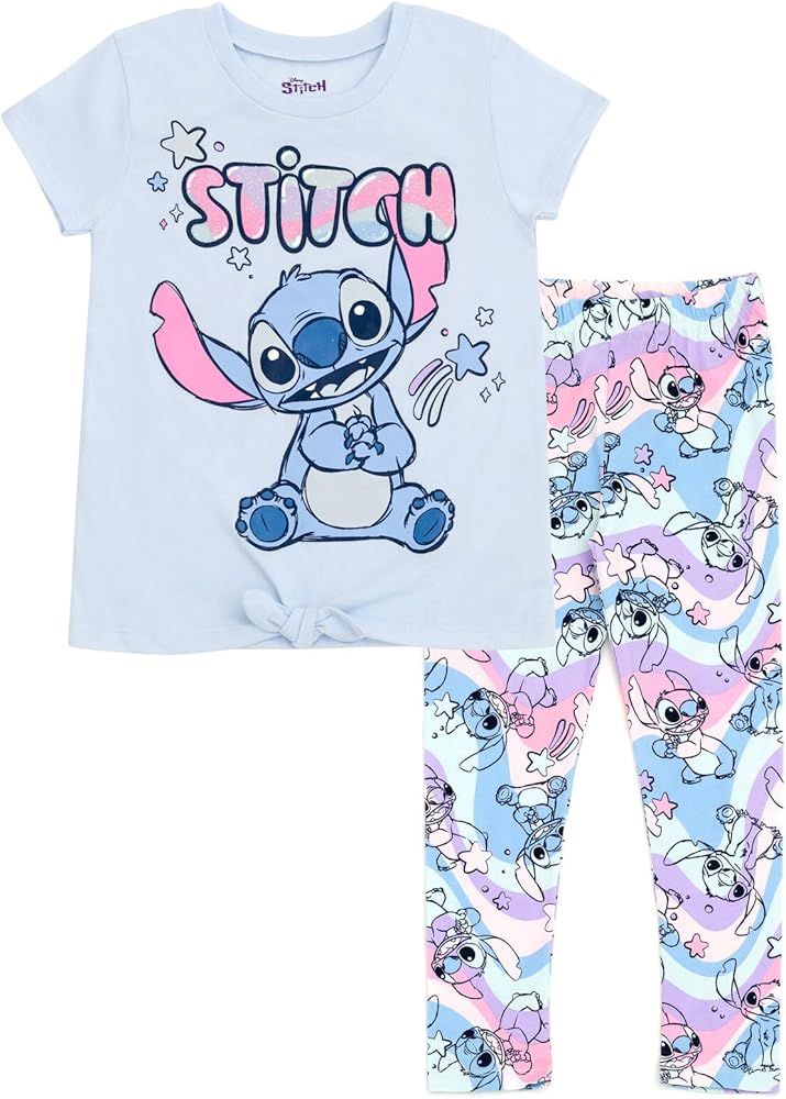 Disney Lilo & Stitch Girls T-Shirt and Leggings Outfit Set Little Kid to Big Kid Sizes (4-14-16)