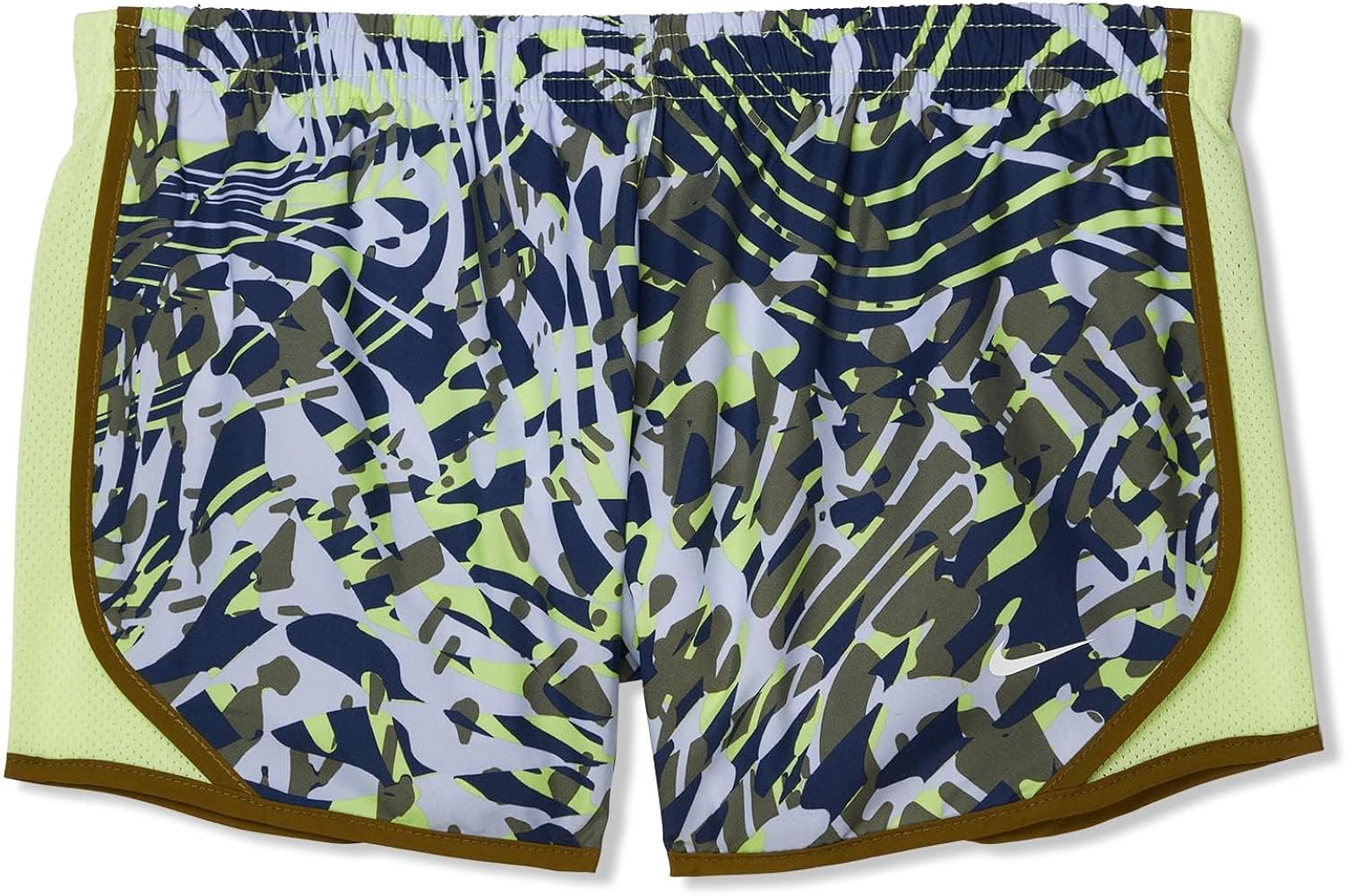 Nike Dri-FIT Tempo Shorts (Little Kids/Big Kids) Light Lemon Twist/Light Lemon Twist/White L (14-16 Big Kid)