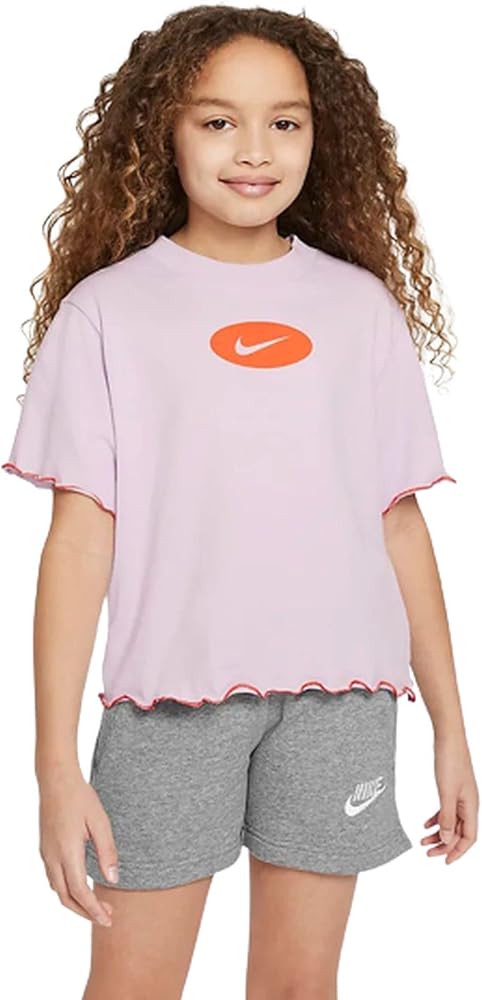 Nike Girls' Dri-FIT Icon Clash T-Shirt Youth DQ4392 530 Size Medium Pink