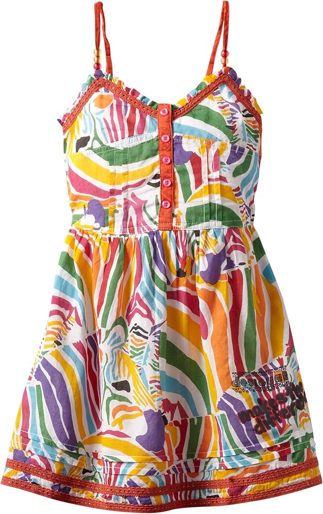 Desigual Little Girls' Zebra Print Party Dress