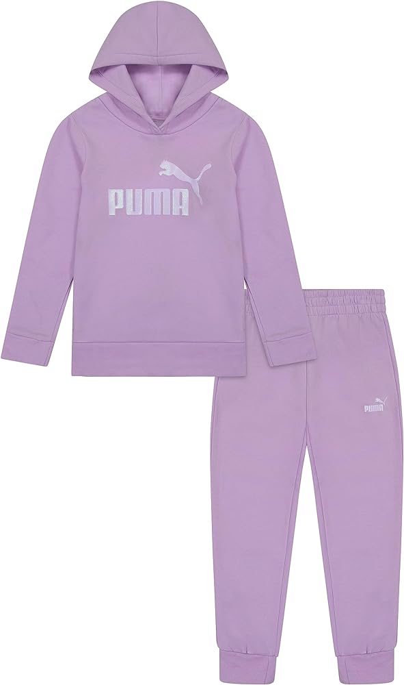 PUMA Girls Logo Fleece Hoodie & Jogger Set