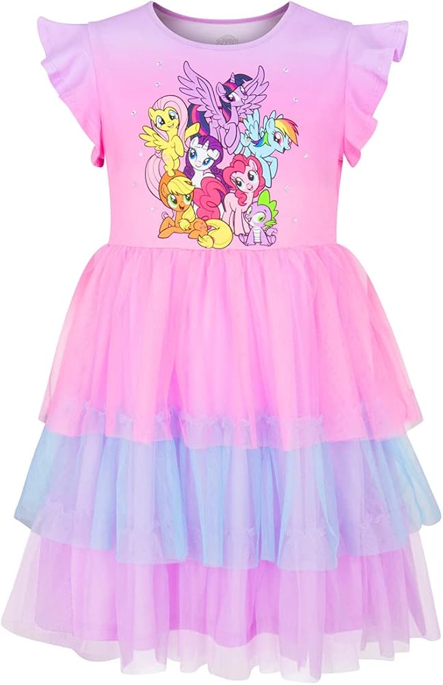 My Little Pony Dress - Character Group Party Dress for Little and Big Girls 4-16