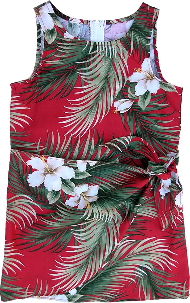 RJC Girl's White Hibiscus Sarong Dress