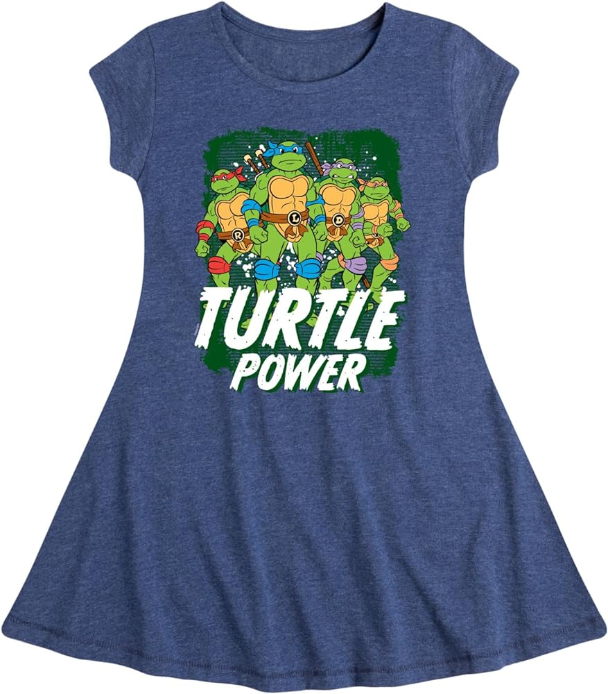 HYBRID APPAREL - Teenage Mutant Ninja Turtles -Turtle Power - Toddler & Youth Girls Fit & Flare Dress