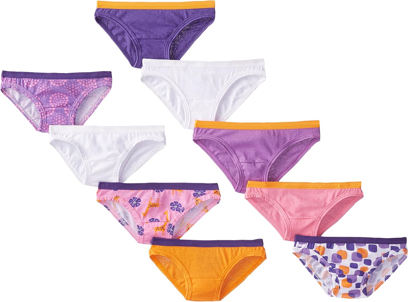 Fruit of the Loom Little Girls' Assorted Bikini (Pack of 9)