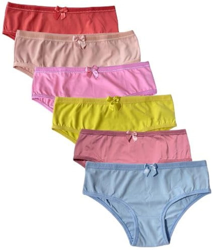 Girl's Underwear comfort panties solid collor 6-Pack