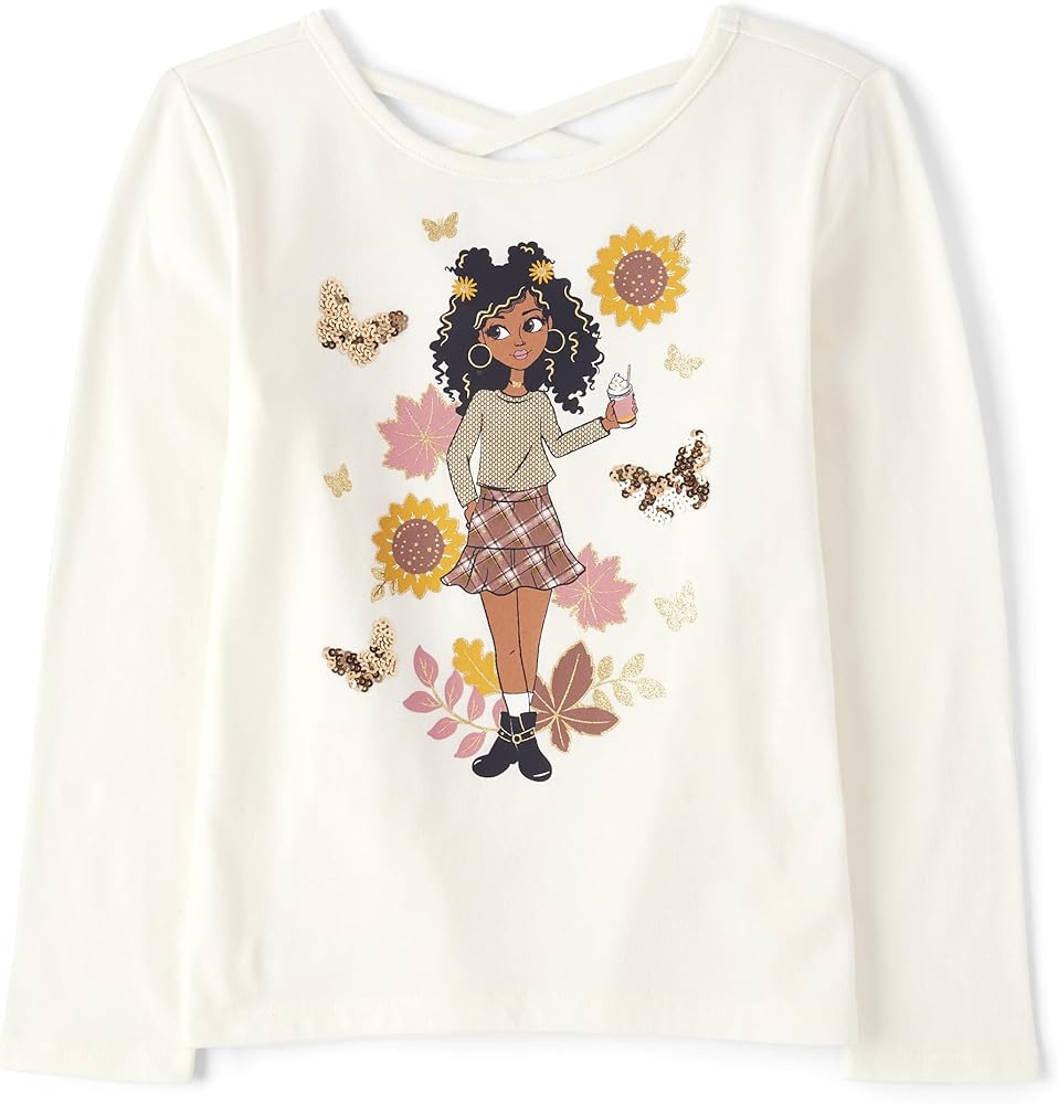 The Children's Place Girls' Long Sleeve Knit Fashion Shirt