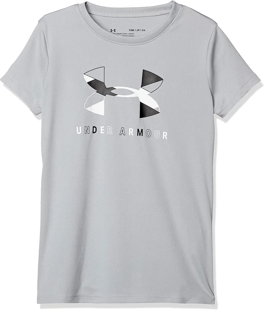 Under Armour Girls' Big Logo Tech Short-Sleeve Training Workout T-Shirt