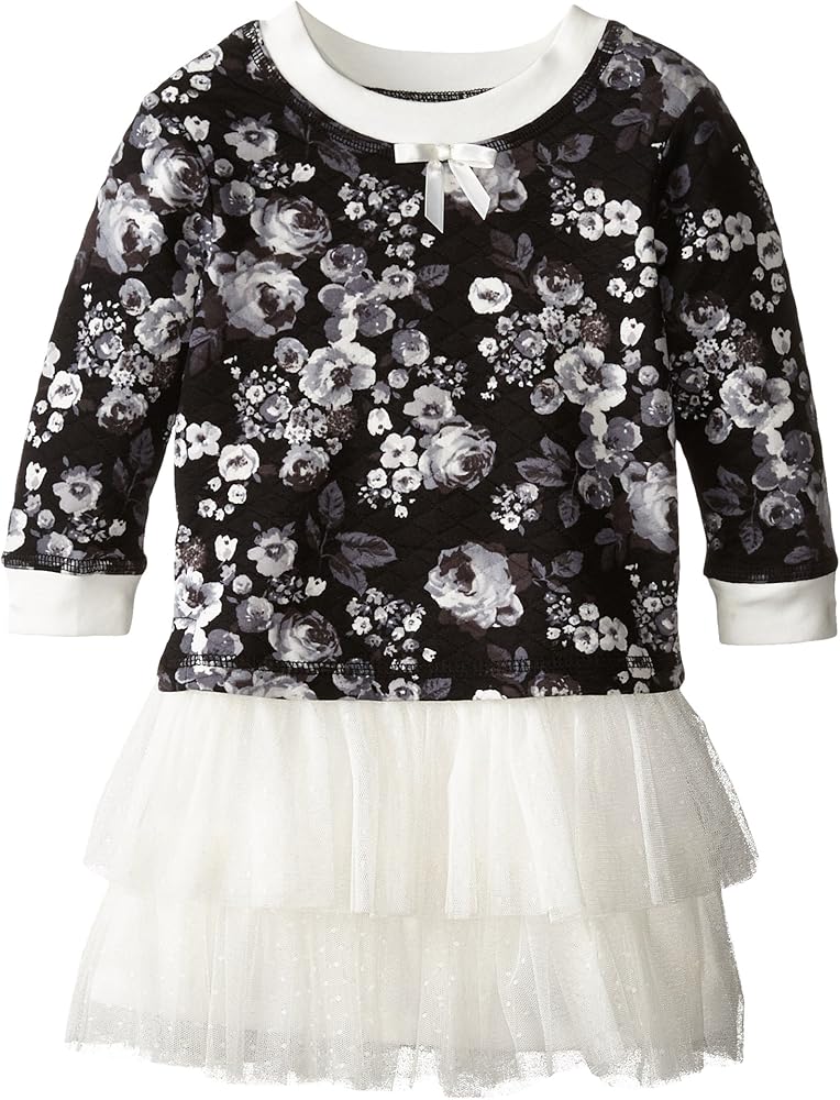 Bonnie Jean Girls' Dress Quilted Sweatshirt To Sheer Skirt