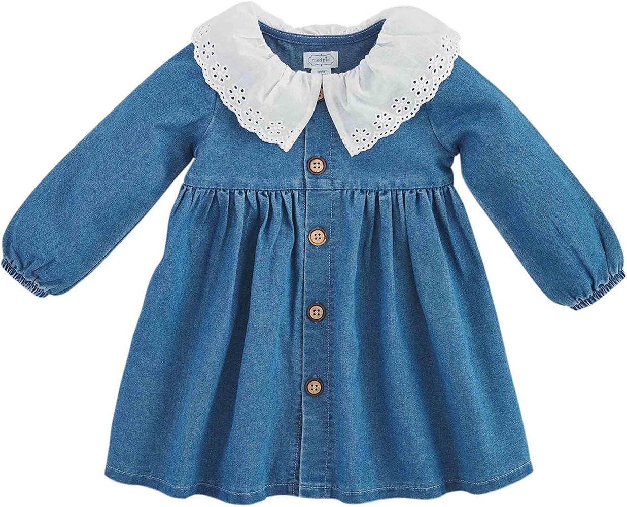 Mud Pie Girls Eyelet Denim Dress