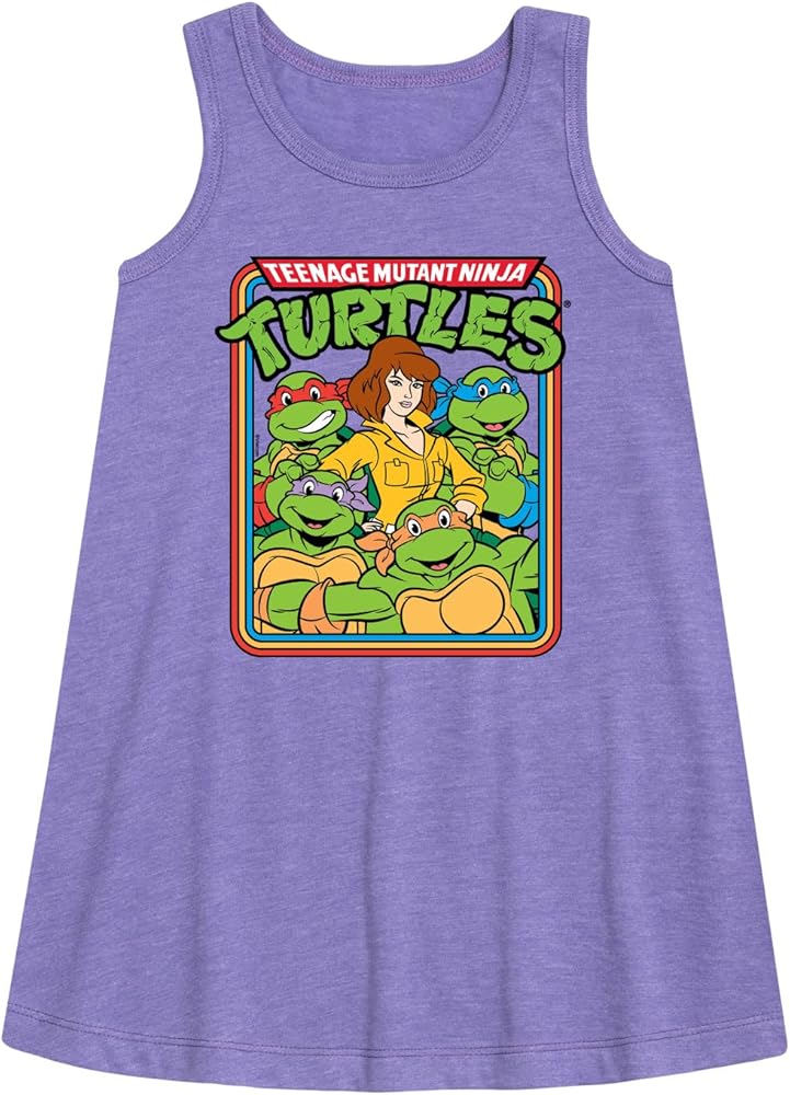 HYBRID APPAREL - Teenage Mutant Ninja Turtles - Retro Group April - Toddler & Youth Girls A-line Dress