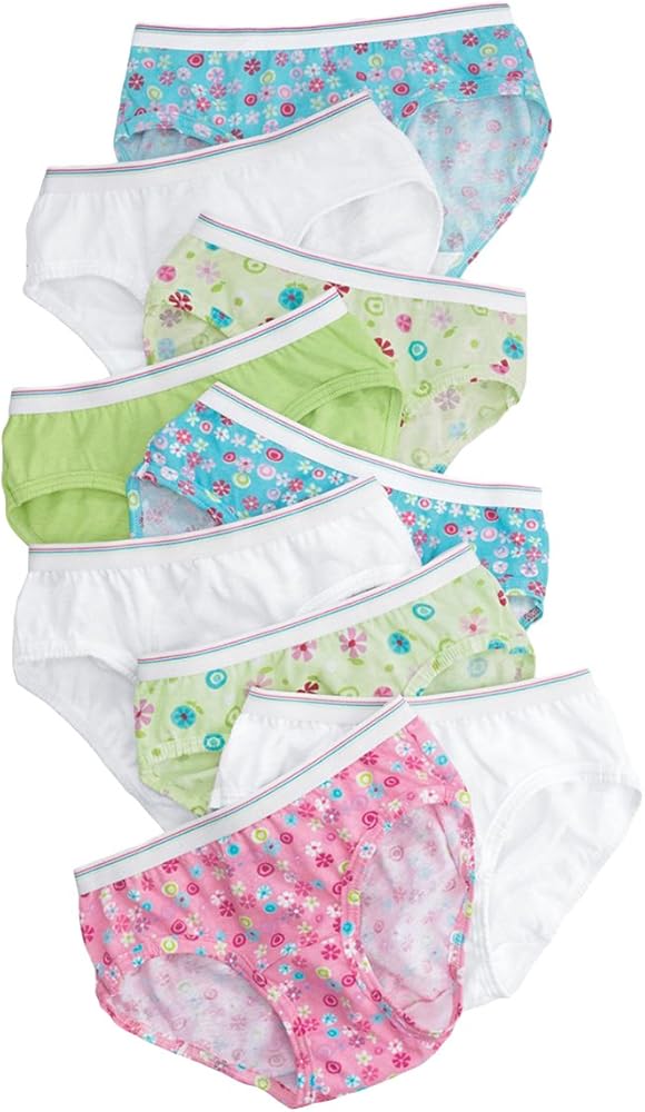 Hanes Girls 100% Cotton Tagless Brief Panties