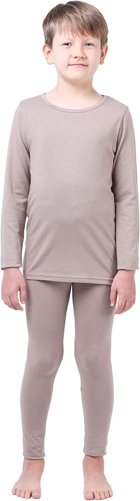 Modal Cotton Thermal Long Underwear Set Breathing Base Layer Long John Pajama for Boy Girl Toddler