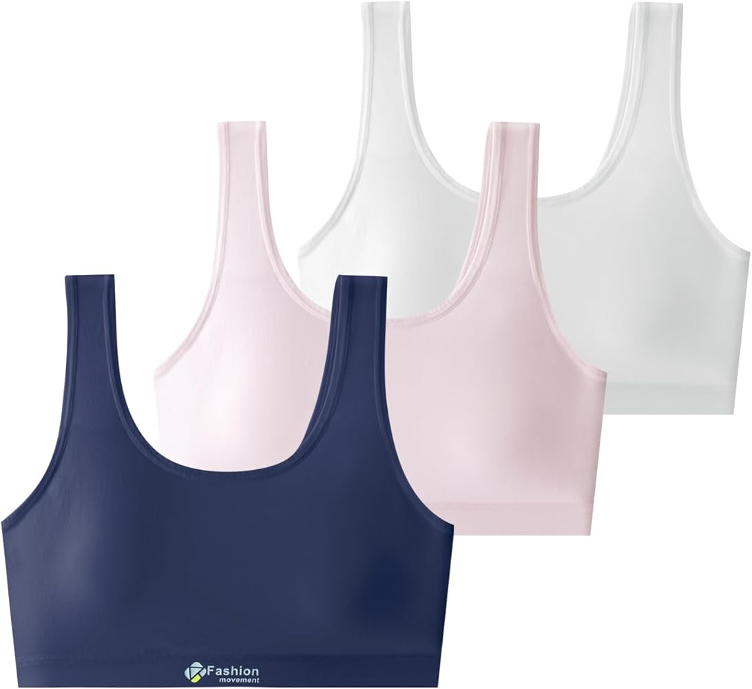 Phennie's Girls Sports Bra Training Bras Wireless Light Padded Bralette