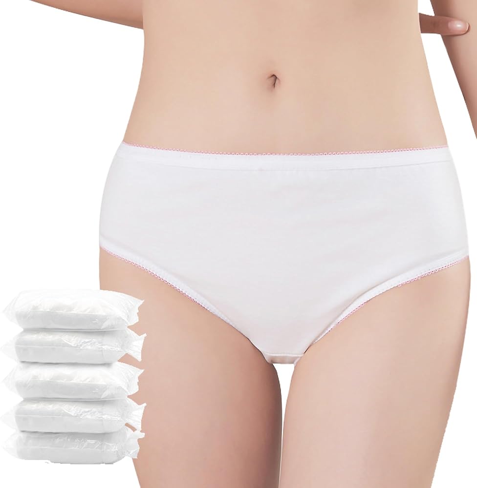 Women's disposable underwear, girls' disposable cotton underwear, high waist briefs