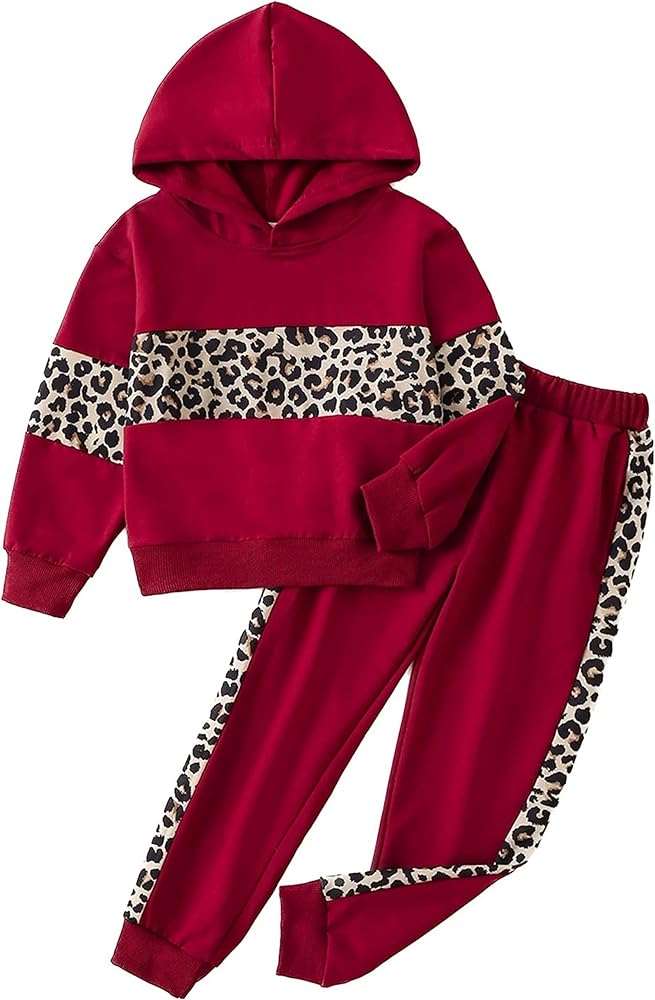 Girls 2 Piece Outfits Kids Clothing Sets Sweatsuit Jogger Set Tracksuit Sweatshirts and Sweatpants