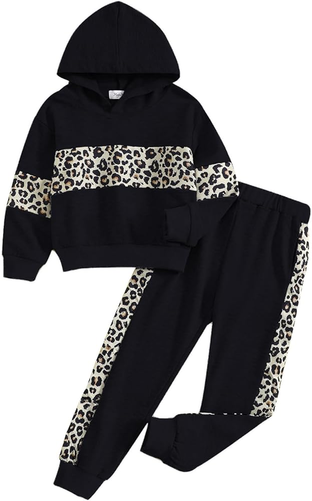 Girls 2 Piece Outfits Kids Clothing Sets Sweatsuit Jogger Set Tracksuit Sweatshirts and Sweatpants