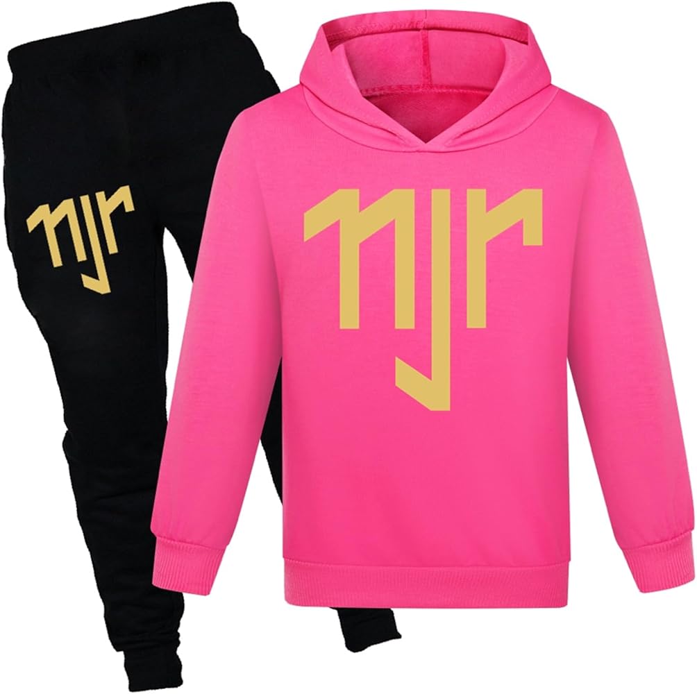 2 Piece Outfits for Kids Neymar JR Sweatshirts and Sweat Pants Sets Boys Girls Soccer Stars Trendy Tracksuits