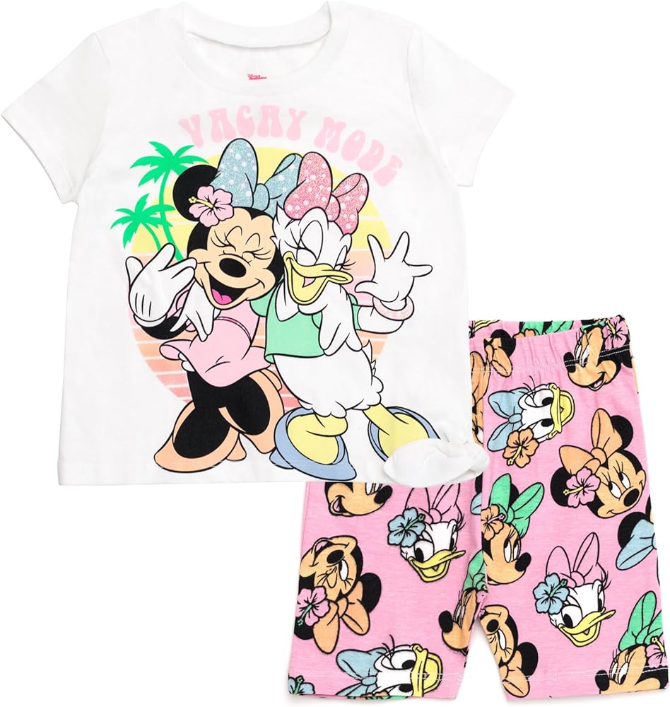 Disney Minnie Mouse Peplum T-Shirt and Bike Shorts Outfit Set Infant to Big Kid