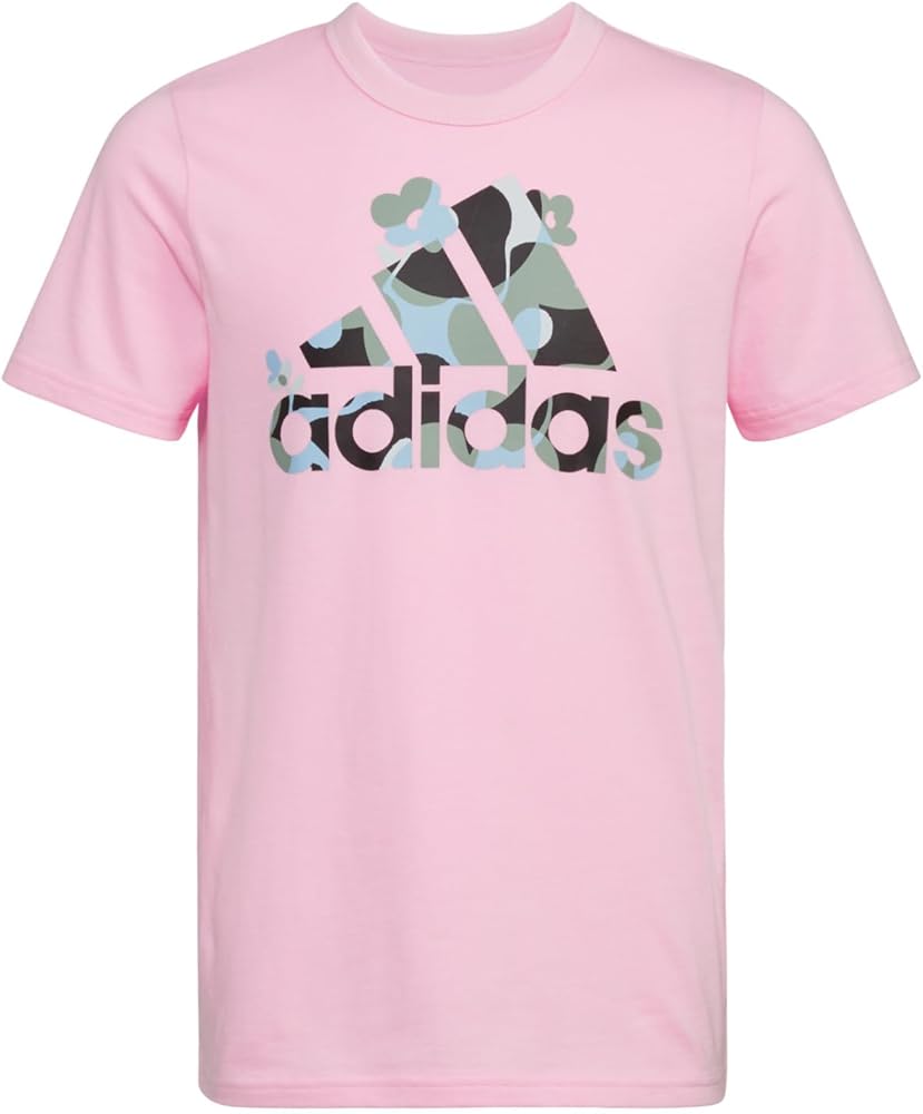 adidas Girls' Short Sleeve Badge of Sport Square Tee