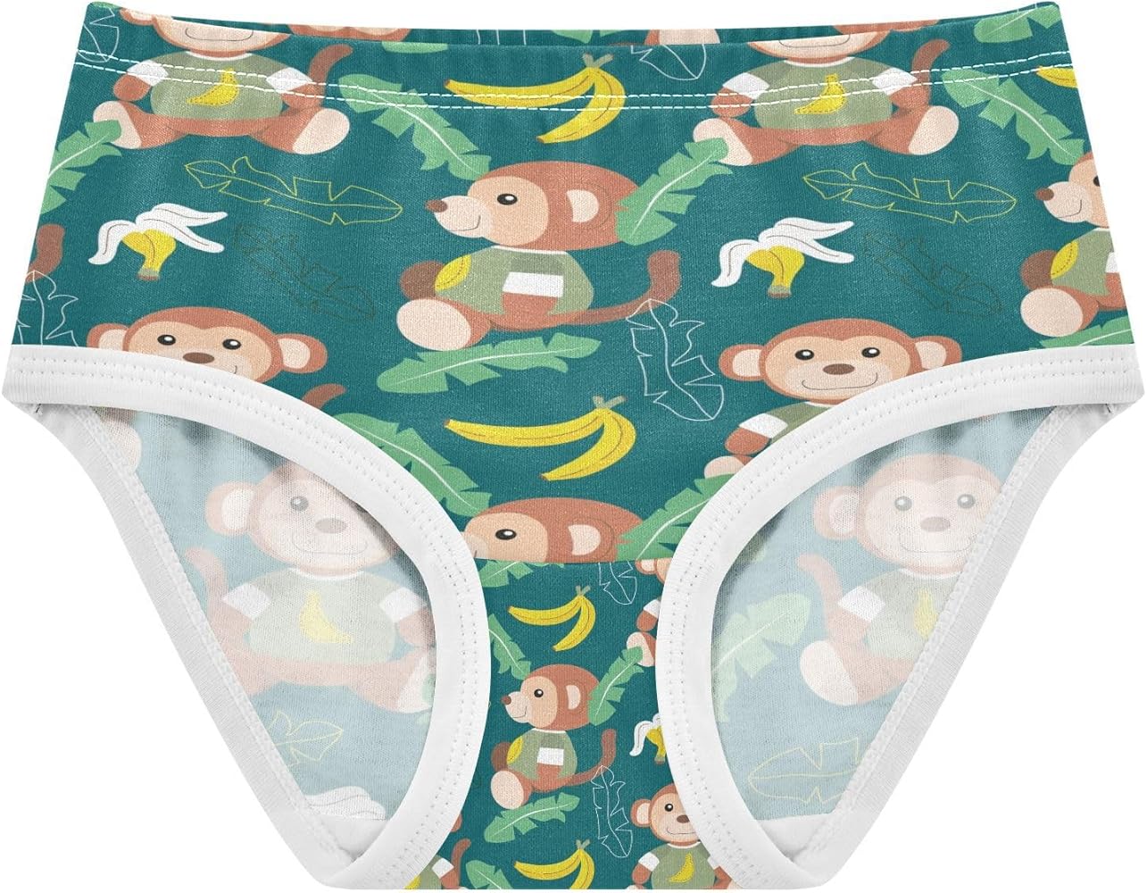 Dussdil Cute Monkey Banana Leaves Girl's Panties Underwear Girls Panty Briefs Cotton Training Undies Size 2t