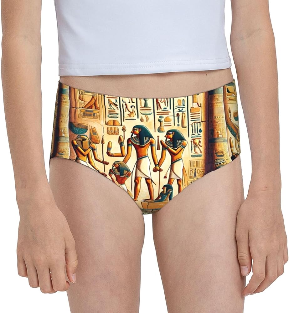 Augenstern Cotton Underwear Ancient-Egypt-Hieroglyphs Girls'Briefs Soft Underpants