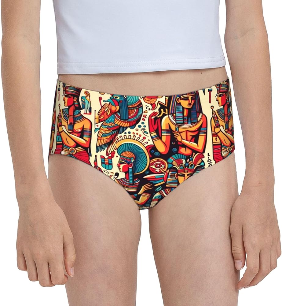 Augenstern Cotton Underwear Colorful-Egypt-Gods Girls'Briefs Soft Underpants