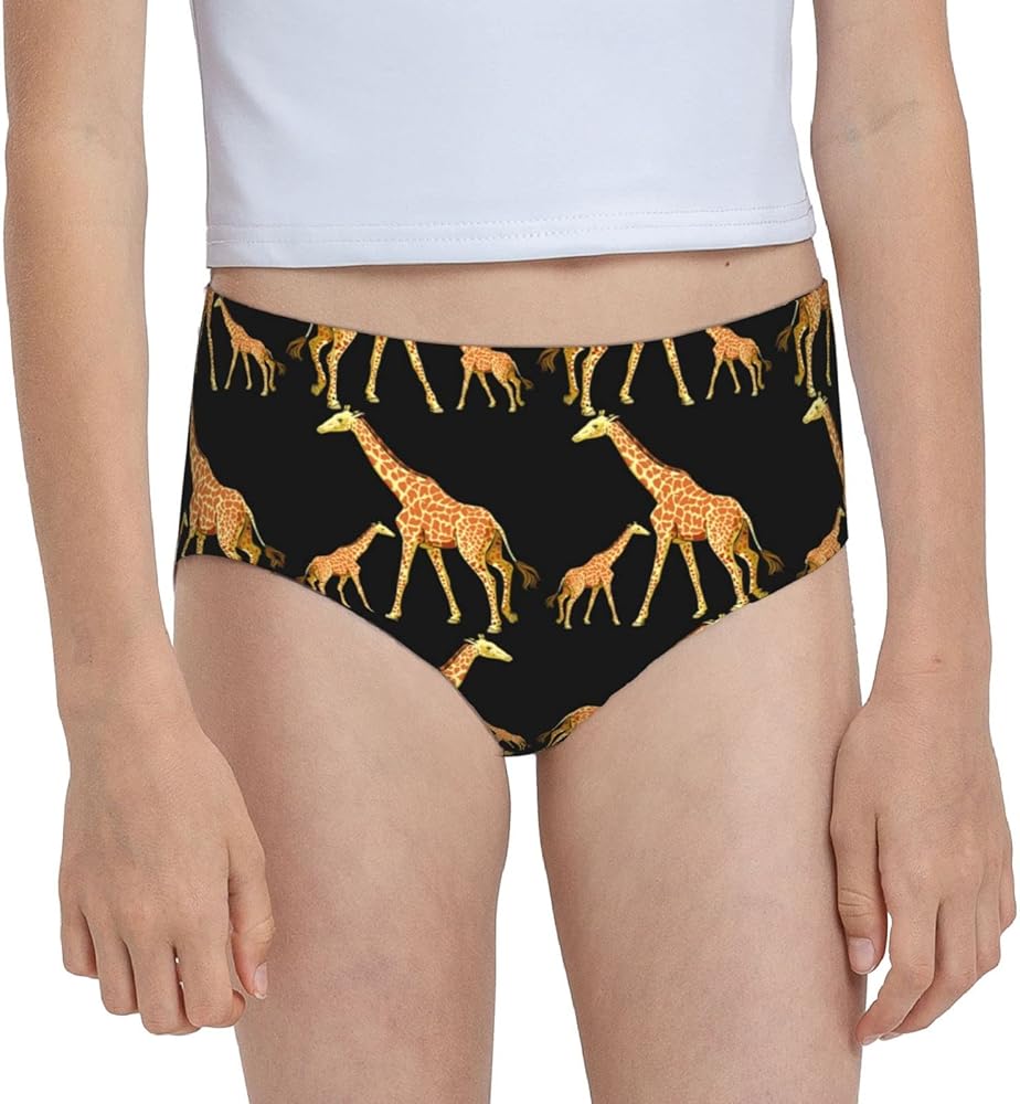 Augenstern Cotton Underwear Giraffe-Pattern-Mother-Love Girls'Briefs Soft Underpants