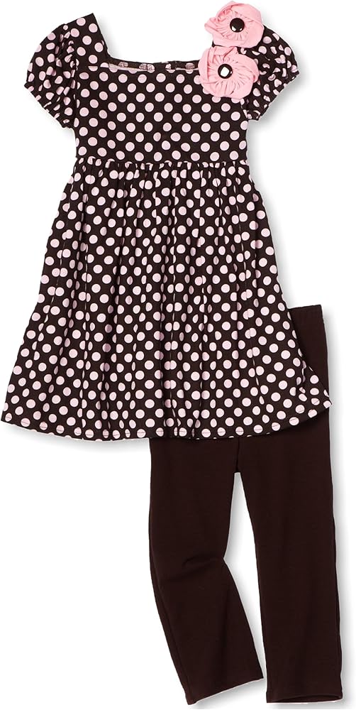 Little Girls' Dot Printed Legging Set