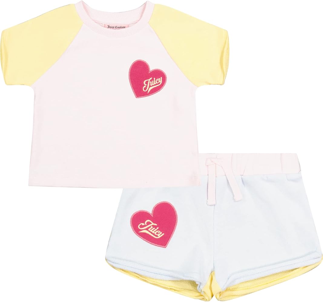 Juicy Couture girls 2 Pieces Shorts Set