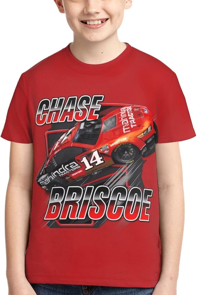 Chase Briscoe 14 Classic Printing Athletic Crewneck T-Shirt Shirt Short Sleeve Tee Shirts for Teen Girl & Boy