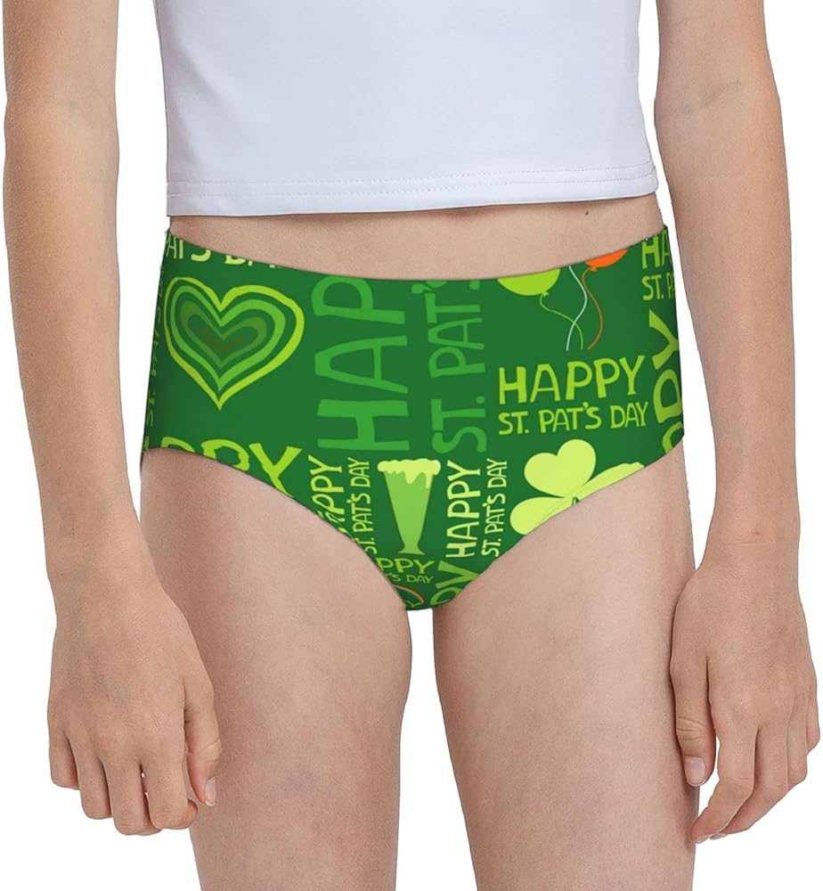 Augenstern Cotton Underwear St.Patrick'S-Day-Green Girls'Briefs Soft Underpants