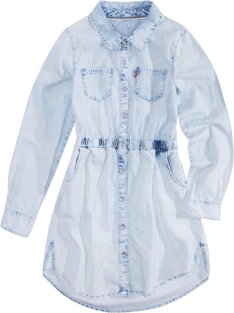 Levi's Girls' Long Sleeve Denim Western Dress