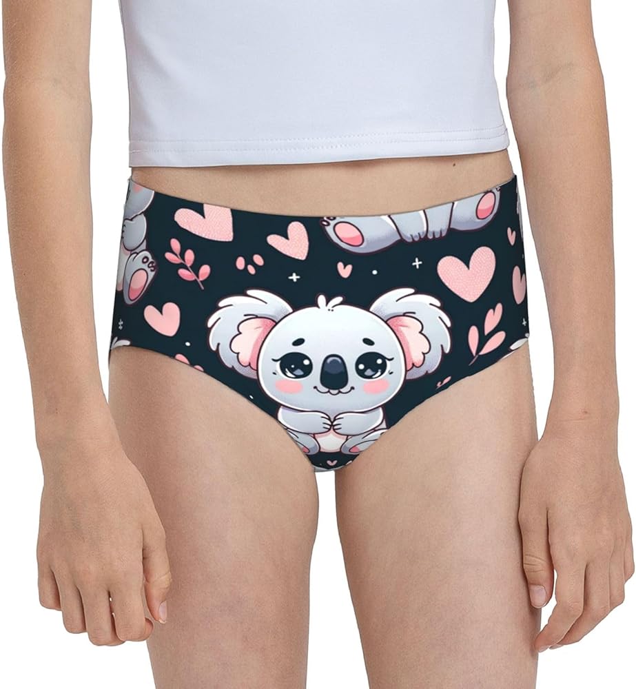 Augenstern Cotton Underwear Cute-Koala-Bear-Love Girls'Briefs Soft Underpants