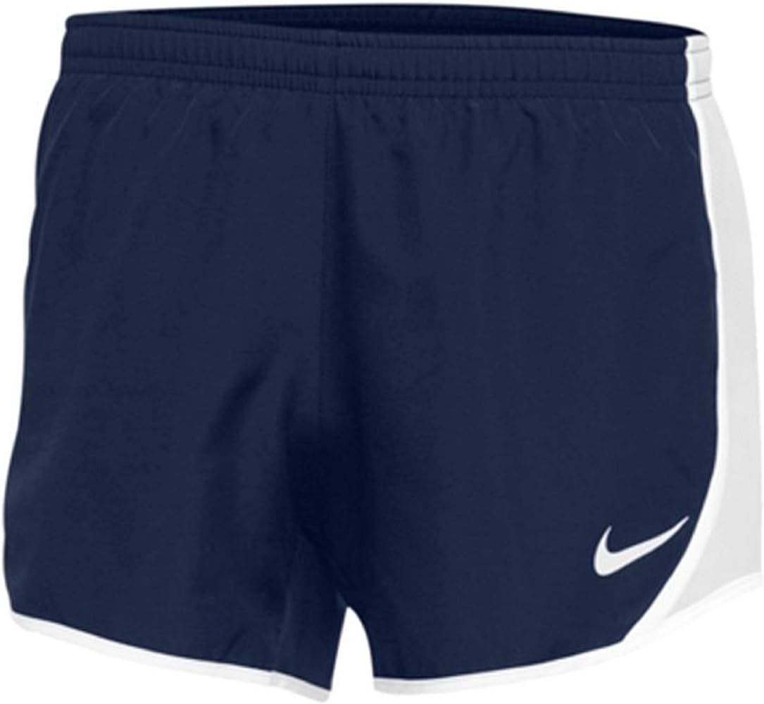 Nike Girls Dry Tempo Running Shorts (Medium, Navy/White)