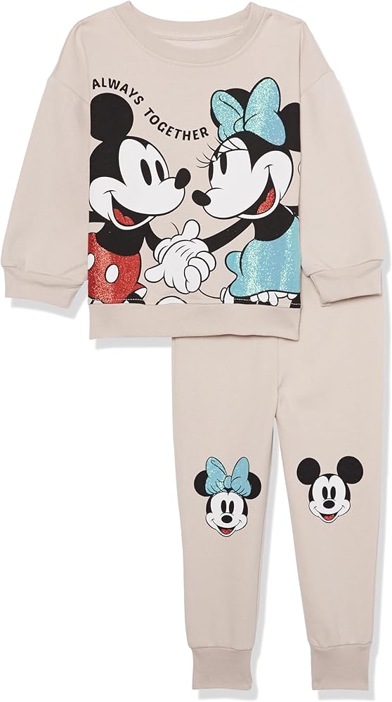 Disney Girls Mickey & Minnie Mouse Fleece Sweatshirt & Jogger Set - Girls 2t-6xSweatshirt & Jogger Set