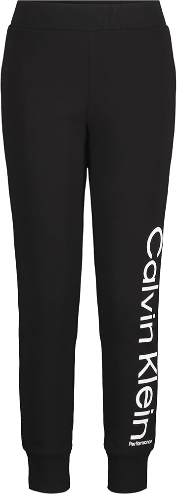 Calvin Klein Girls' Performance Sport Jogger Sweatpants with Rib Cuffs and Waistband