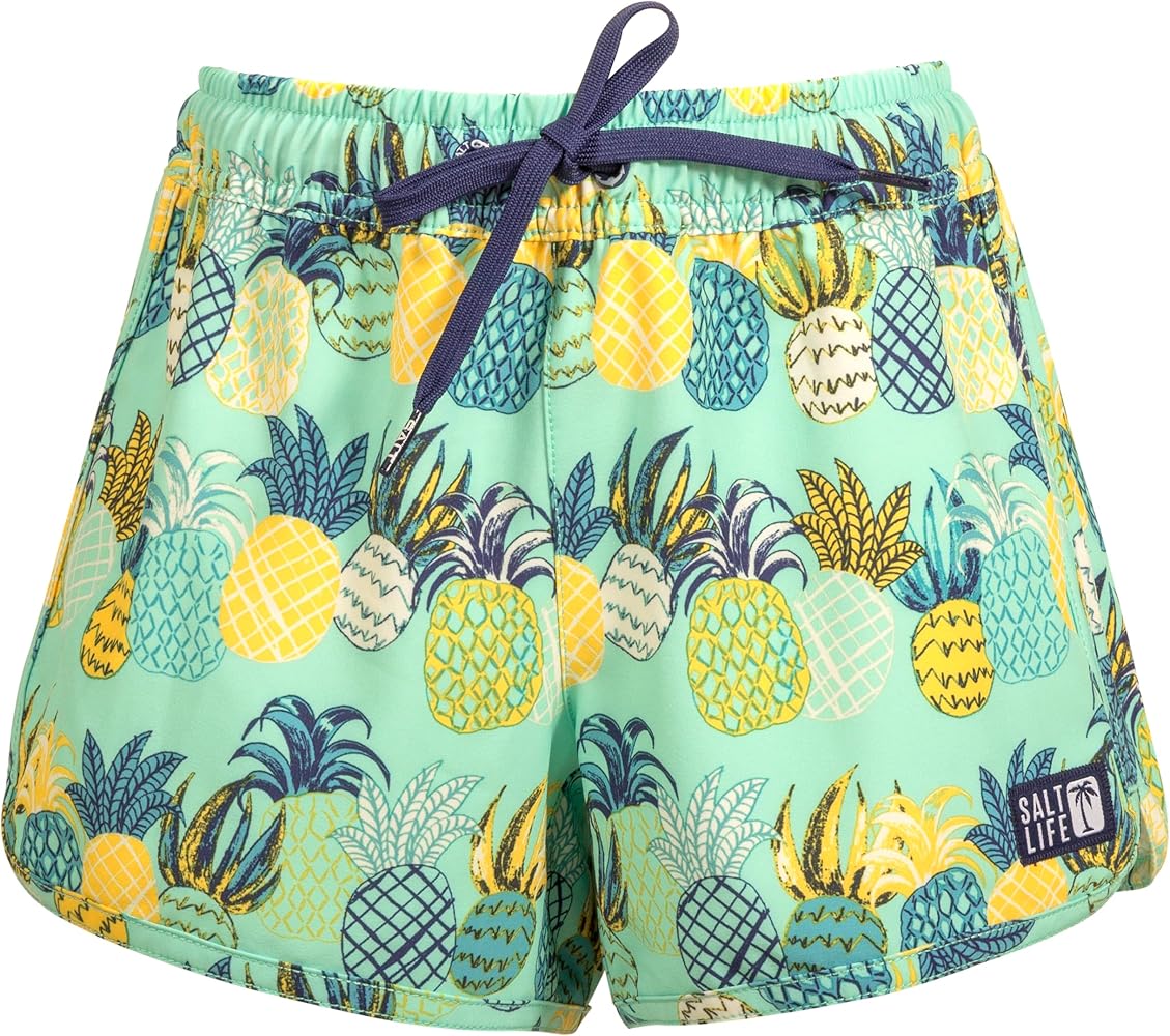 Salt Life Girls' Pineapple Paradise Youth Classic Fit Volley Shorts