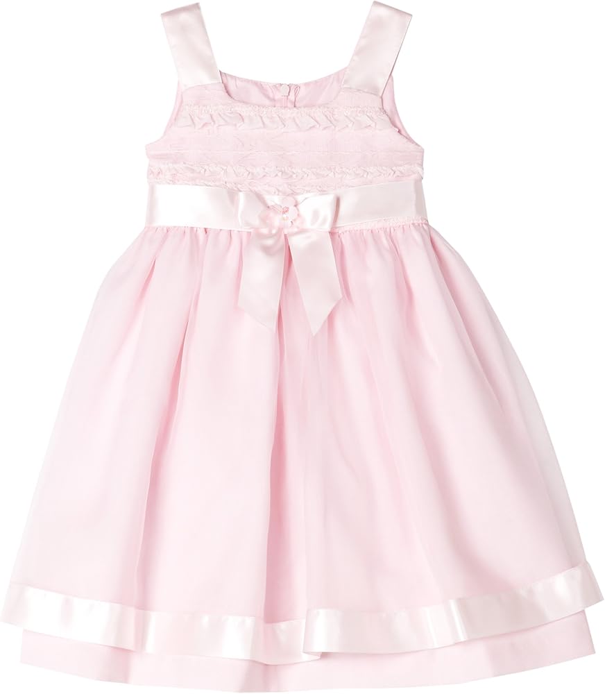 Bonnie Jean Little Girls' Little Girls' Pink Linen Dress