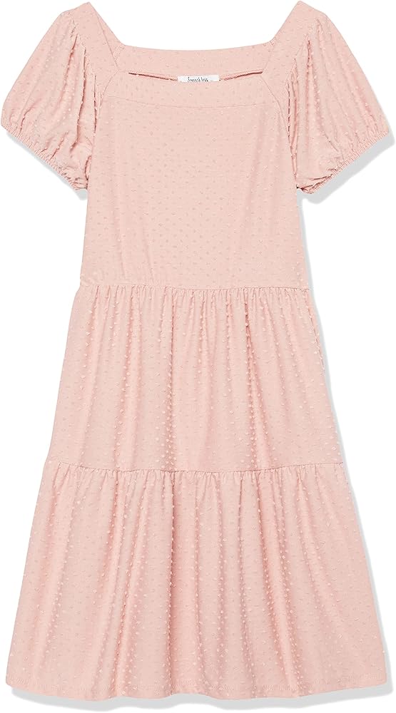 Speechless Girls' Balloon Sleeve Tiered Dress